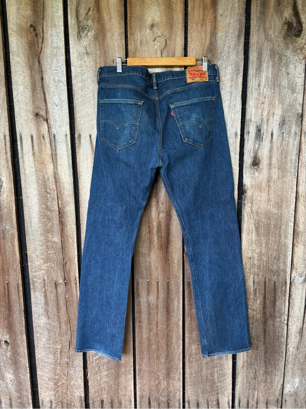 Levi’s 501 Original Fit Jeans Men’s 36x34 Blue Denim Button Fly Straight Leg